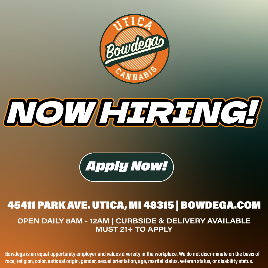 Bowdega Cannabis - Now Hiring! Apply Now - 45411 Park Ave, Utica, MI 48315